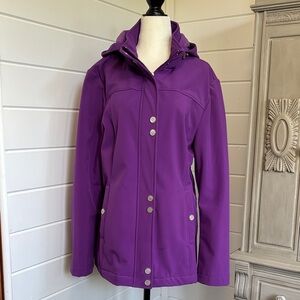 Cleo Women's Vibrant Purple Lined Fleece Jacket, Size XL